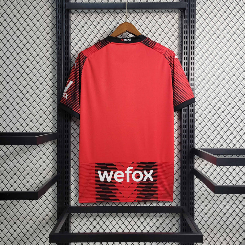 Camisa AC Milan Home 2023/24 - Puma Torcedor Masculina - Vermelha/Preta