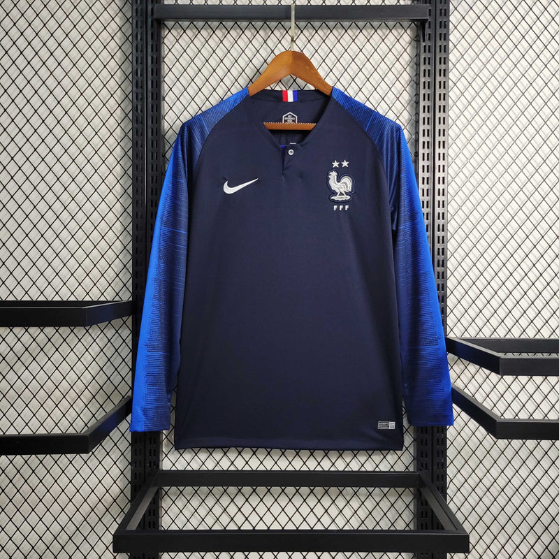 Camisa Seleção França Manga Longa Home 2018/19 - Nike Retrô Masculina - Azul