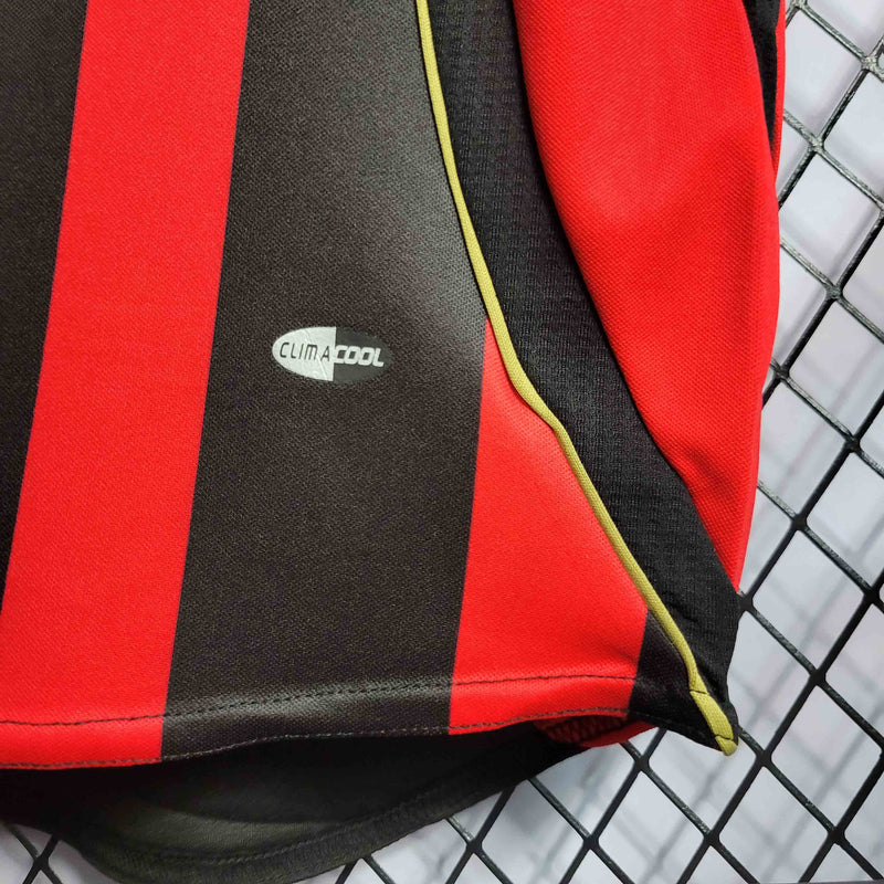 Camisa Milan Home 2006/07 - Adidas Retrô Masculina - Vermelha/Preta