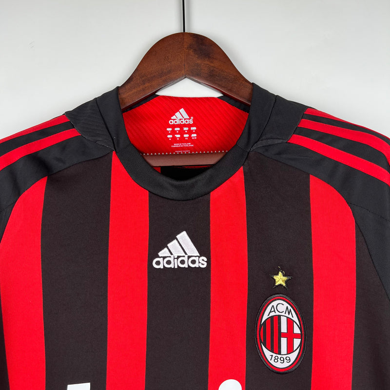 Camisa Milan Away 2008/09 - Adidas Retrô Masculina - Branca/Vermelha