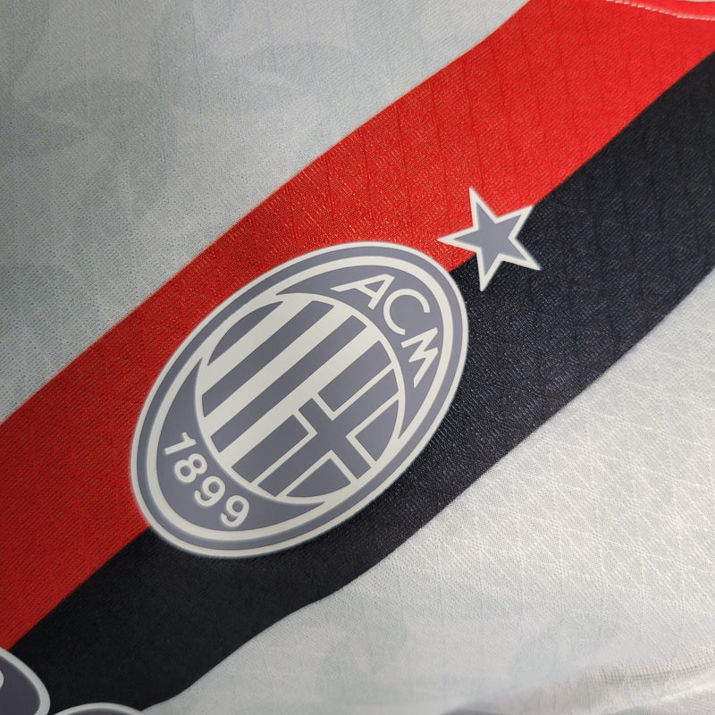 Camisa Milan Away 2023/24 - Puma Jogador Masculina - Branca/Preta