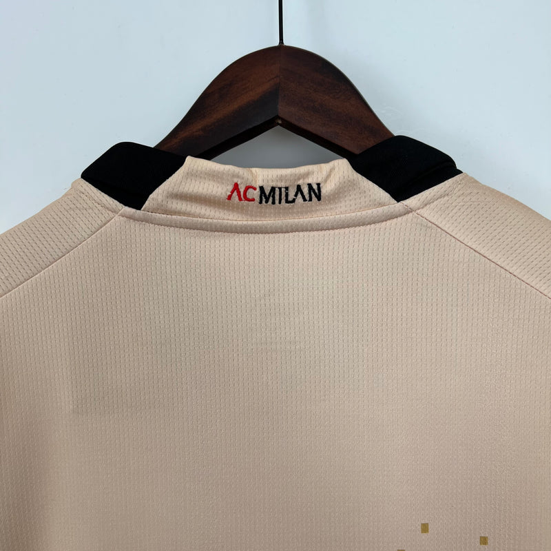 Camisa Milan Away 2023/24 - Puma Torcedor Masculina - Bege/Preta