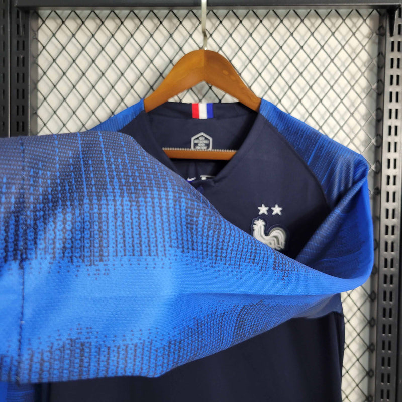 Camisa Seleção França Manga Longa Home 2018/19 - Nike Retrô Masculina - Azul