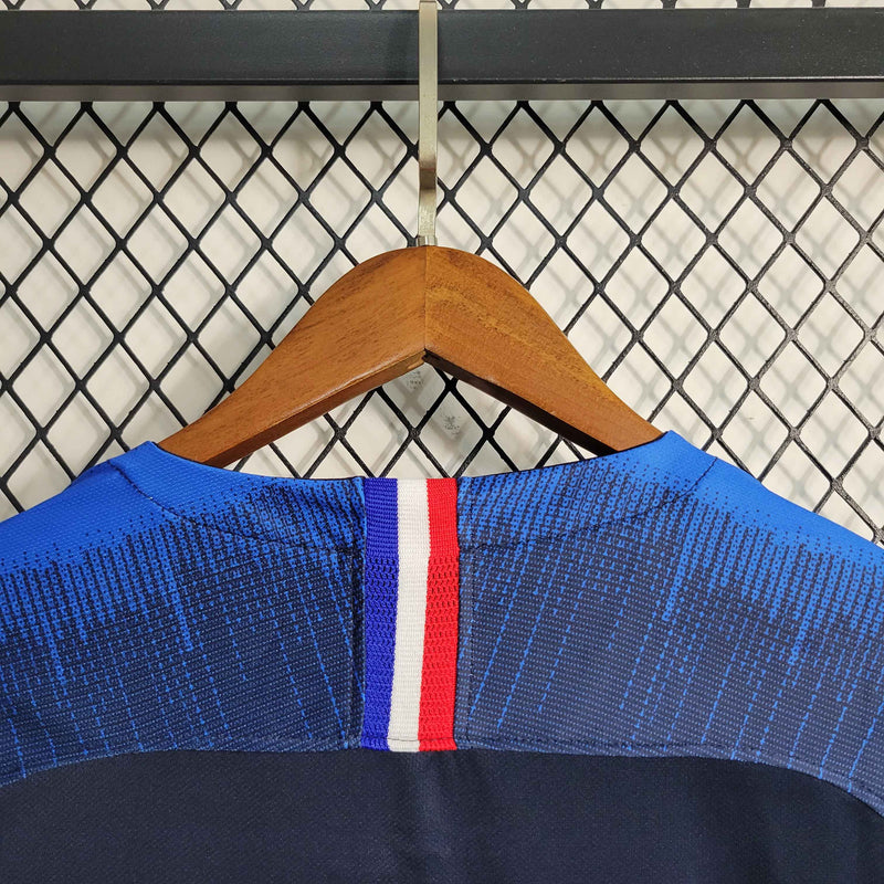 Camisa Seleção França Manga Longa Home 2018/19 - Nike Retrô Masculina - Azul