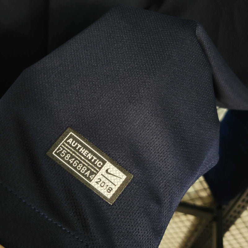 Camisa Seleção França Manga Longa Home 2018/19 - Nike Retrô Masculina - Azul