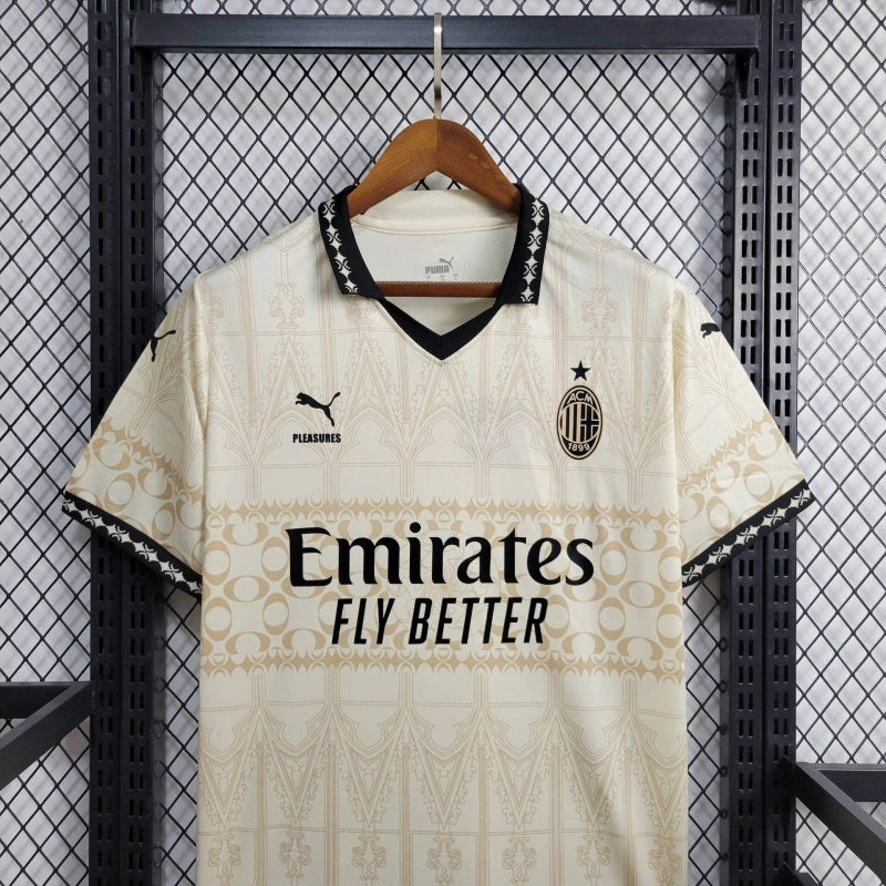 Camisa Milan Edição Especial Black 2024/25 - Puma Torcedor Masculina - Bege/Preta