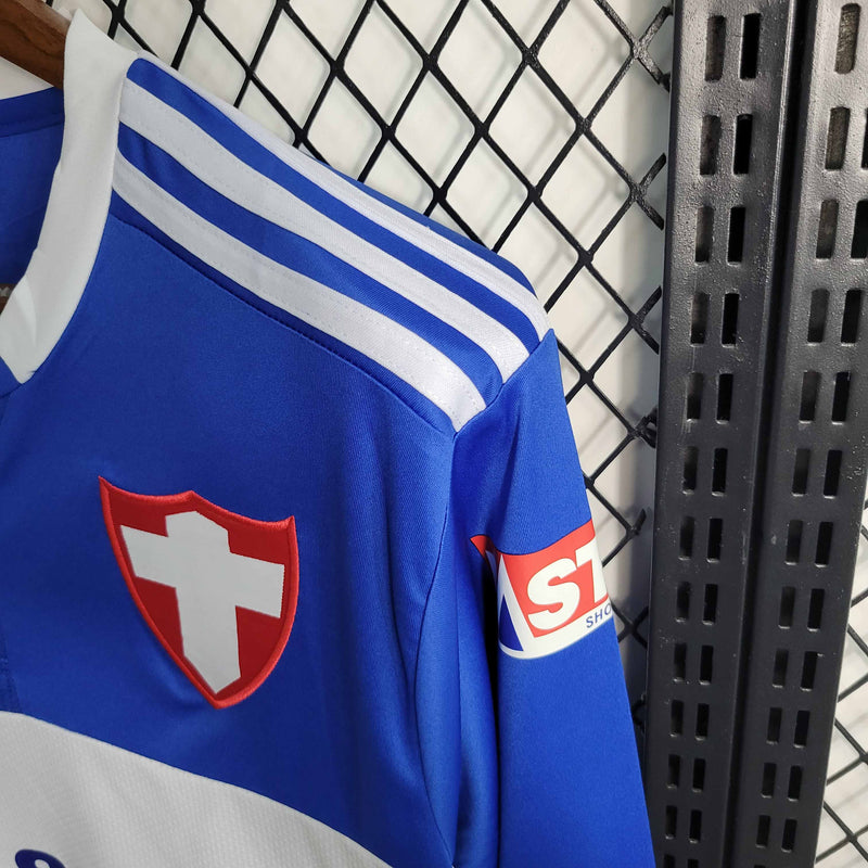 Camisa Manga Longa Palmeiras 2019/20 - Adidas Retrô Masculina - Azul/Brancab