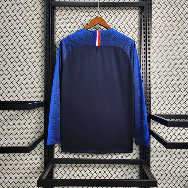Camisa Seleção França Manga Longa Home 2018/19 - Nike Retrô Masculina - Azul