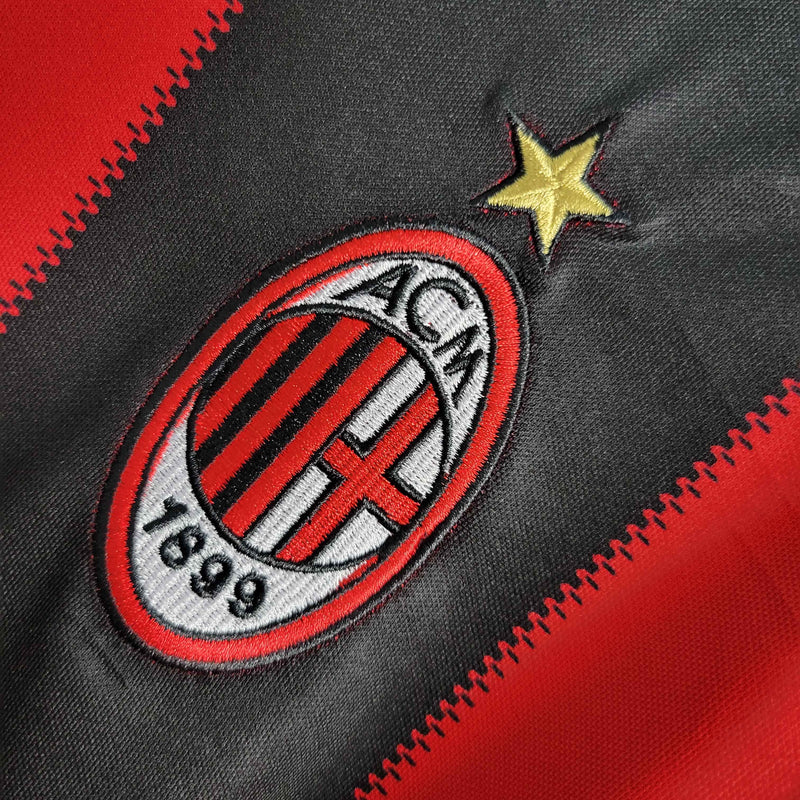 Camisa Milan Home 2010/11 - Adidas Retrô Masculina - Vermelha/Preta