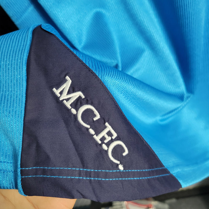 Camisa Manchester City Home 1999/01 - Sportif Retrô Masculina - Azul/Branca
