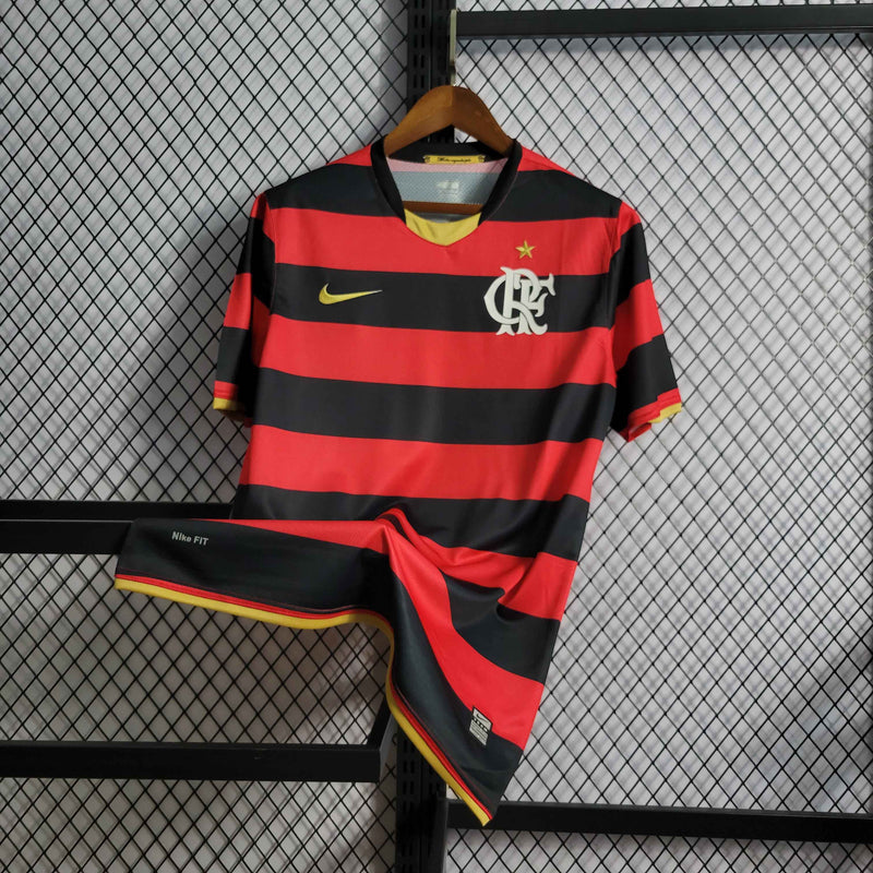 Camisa Flamengo Home  2008/09 - Nike Retrô Masculina - Vermelha/Preta