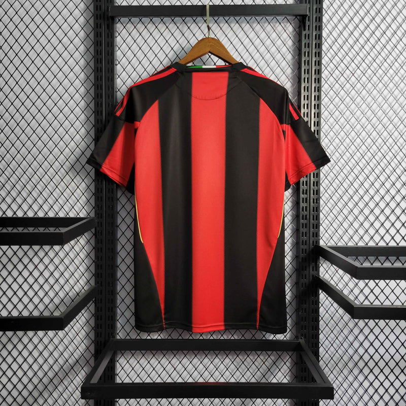 Camisa Milan Home 2010/11 - Adidas Retrô Masculina - Vermelha/Preta