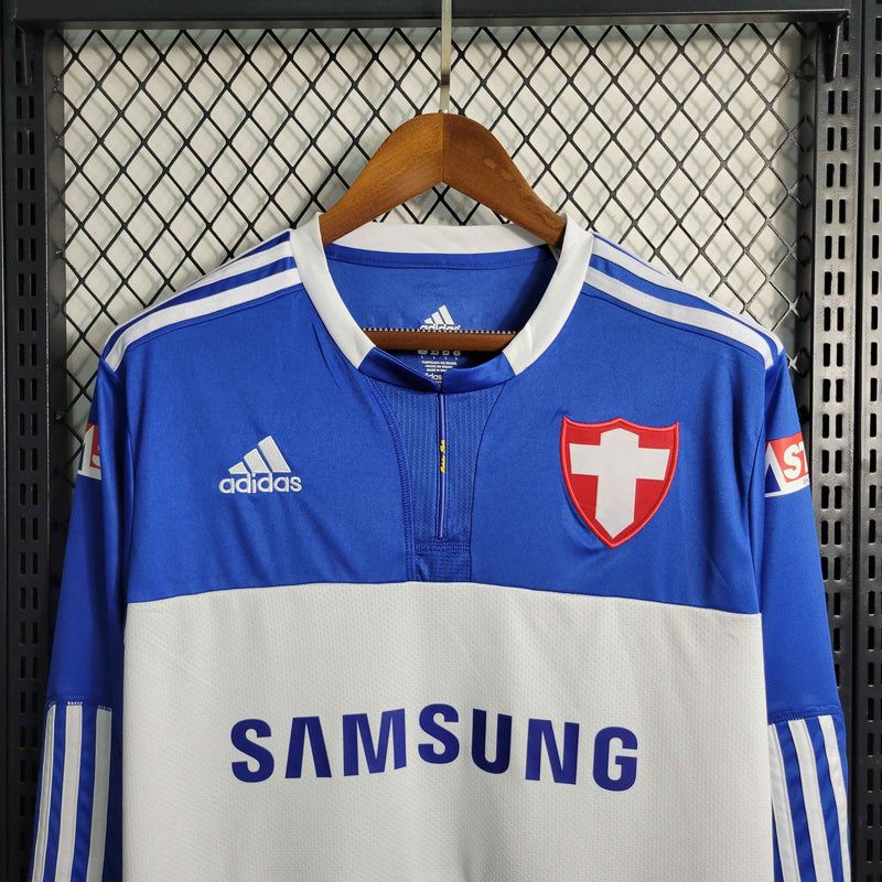 Camisa Manga Longa Palmeiras 2019/20 - Adidas Retrô Masculina - Azul/Brancab