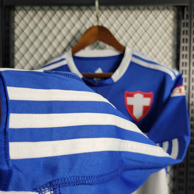 Camisa Manga Longa Palmeiras 2019/20 - Adidas Retrô Masculina - Azul/Brancab