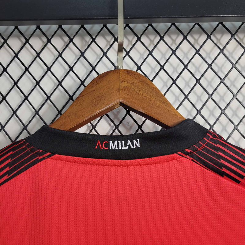 Camisa AC Milan Home 2023/24 - Puma Torcedor Masculina - Vermelha/Preta