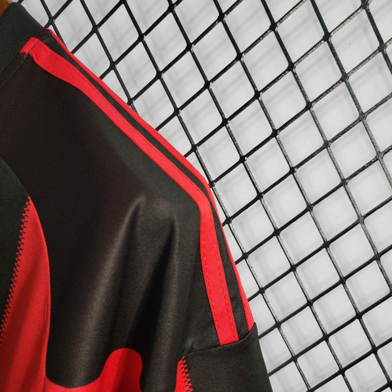 Camisa Milan Home 2010/11 - Adidas Retrô Masculina - Vermelha/Preta