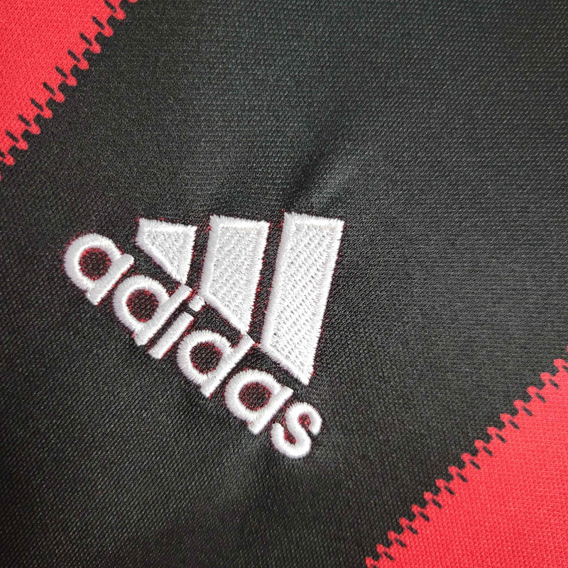 Camisa Milan Home 2010/11 - Adidas Retrô Masculina - Vermelha/Preta