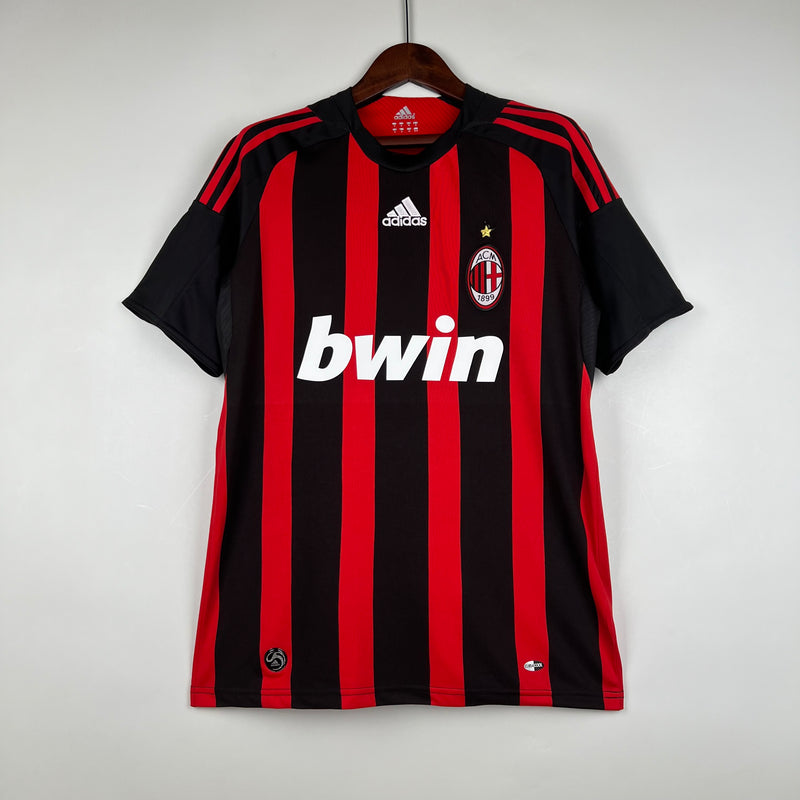 Camisa Milan Away 2008/09 - Adidas Retrô Masculina - Branca/Vermelha