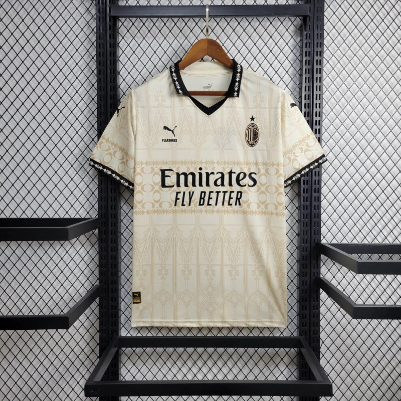 Camisa Milan Edição Especial Black 2024/25 - Puma Torcedor Masculina - Bege/Preta