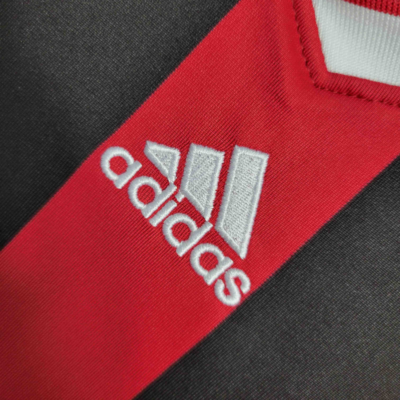Camisa Milan Home 2009/10 - Adidas Retrô Masculina - Vermelha/Preta