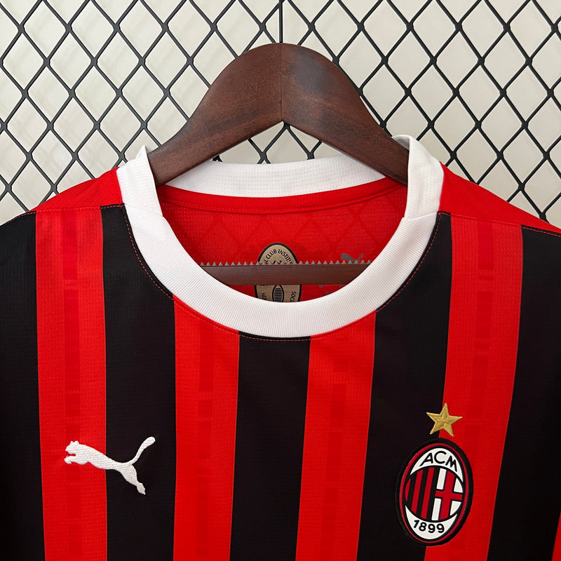 Camisa Milan Home 2024/25 - Puma Torcedor Masculina - Vermelha/Preta
