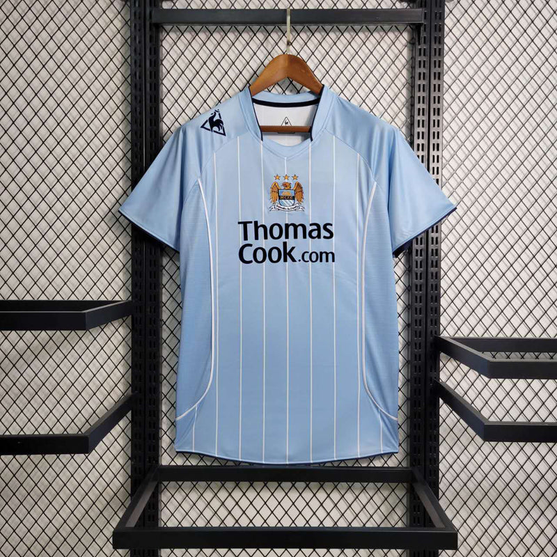 Camisa Manchester City Home 2008/09 - Sportif Retrô Masculina - Azul/Branca