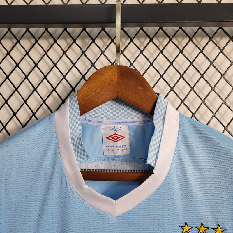 Camisa Manchester City Home 2011/12 - Umbro Retrô Masculina - Azul/Branca