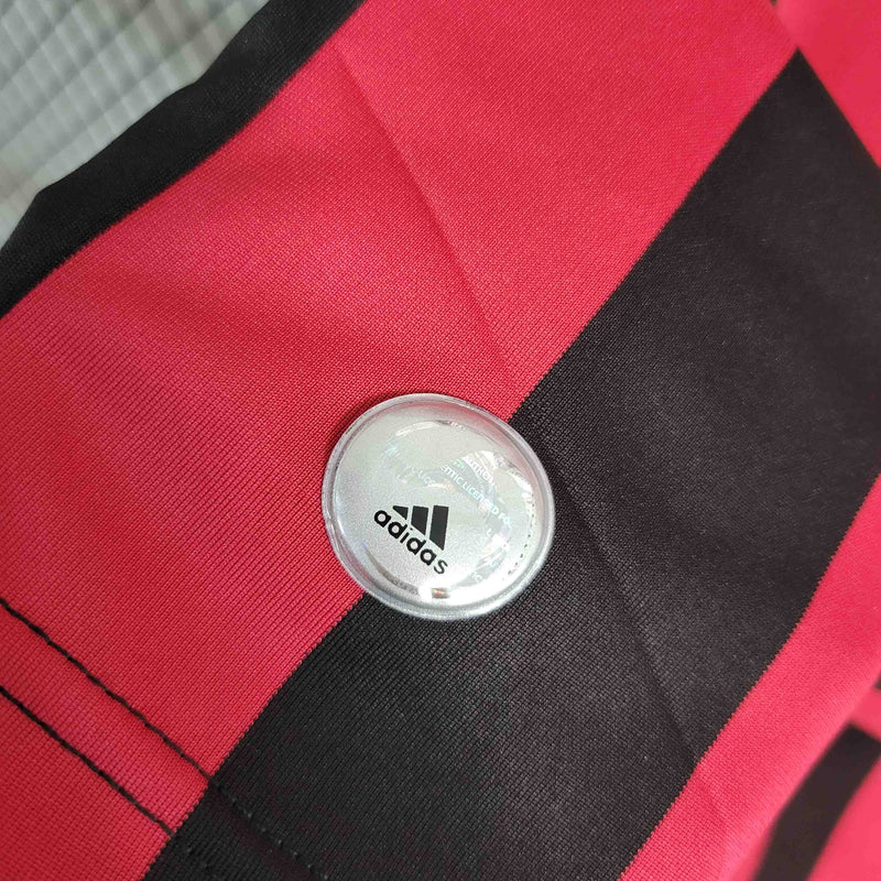Camisa Milan Home 2009/10 - Adidas Retrô Masculina - Vermelha/Preta