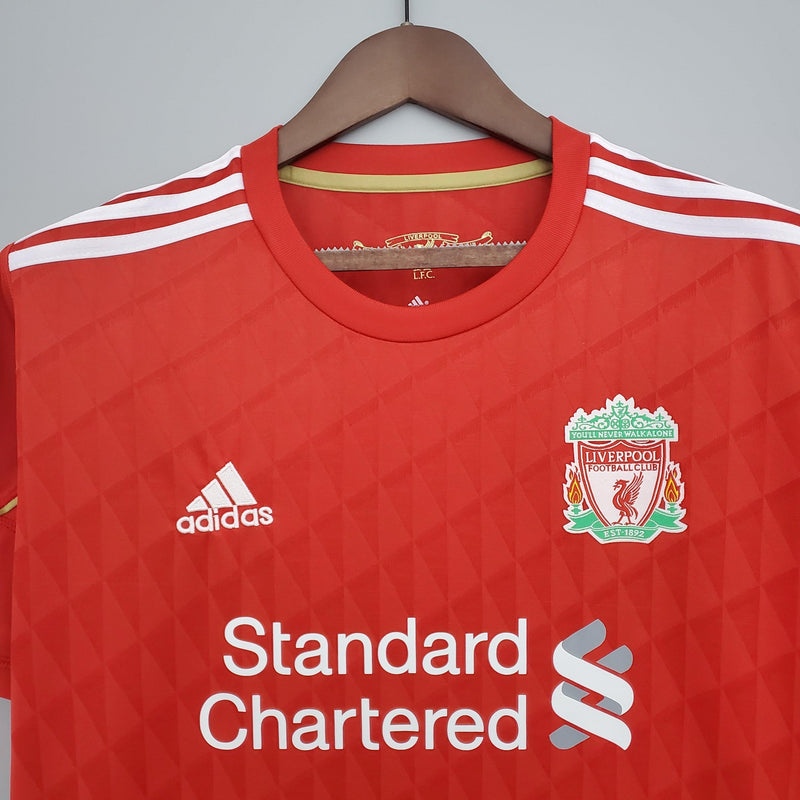 Camisa Liverpool Home 2010/11 - Adidas Retrô Masculina - Vermelha/Branca
