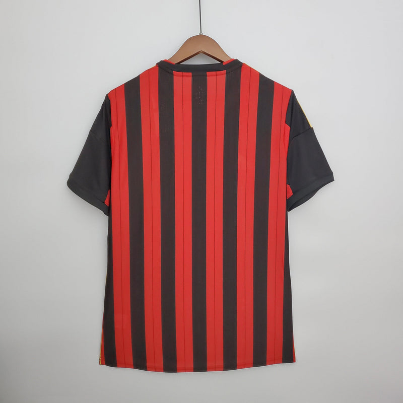 Camisa Milan Home 2013/14 - Adidas Retrô Masculina - Vermelha/Preta