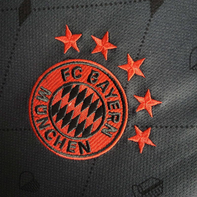 Camisa Bayern de Munique III 2022/23 - Adidas Torcedor Masculina - Preta/Vermelha