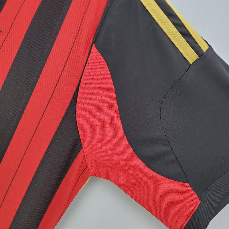 Camisa Milan Home 2013/14 - Adidas Retrô Masculina - Vermelha/Preta
