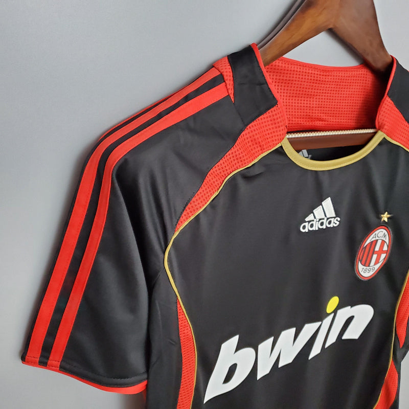 Camisa Milan III 2006/07 - Adidas Retrô Masculina - Preta/Vermelha