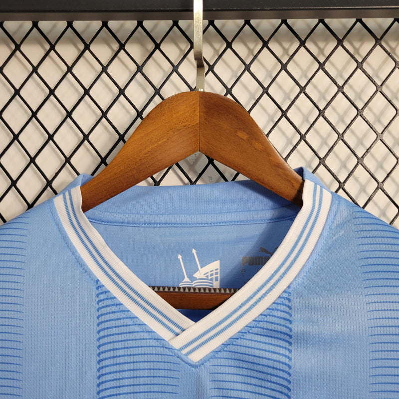 Camisa Manchester City Home 2023/24 - Puma Torcedor Masculina - Azul/Branca