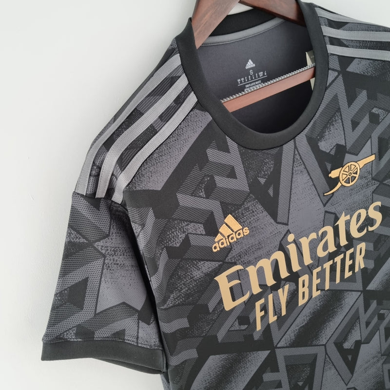 Camisa Arsenal Away 2022/23 - Adidas Torcedor Masculina - Preta/Dorada