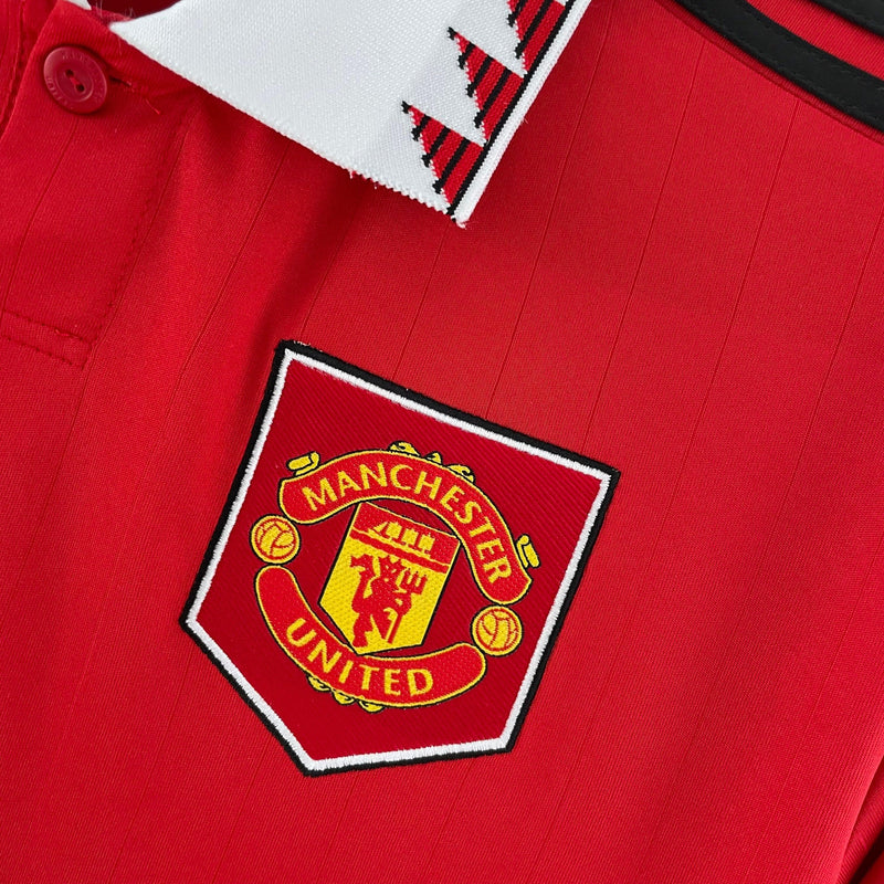 Camisa Manchester United Home 2022/23 - Adidas Torcedor Masculina - Vermelha/Branca