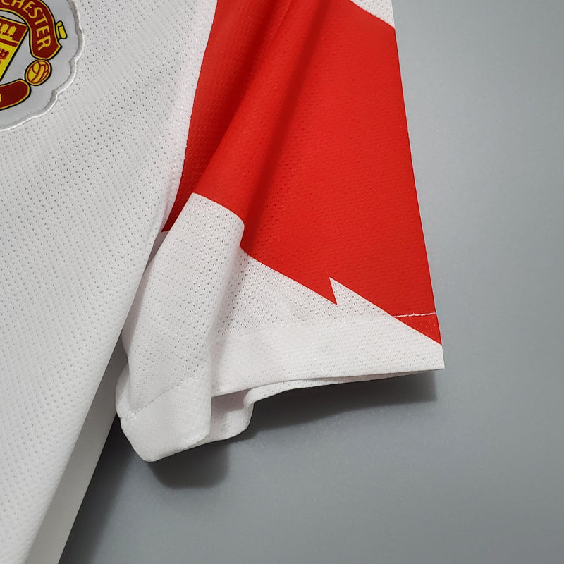 Camisa Manchester United Away 2010/11 - Champions League - Nike Retrô Masculina - Branca/Vermelha