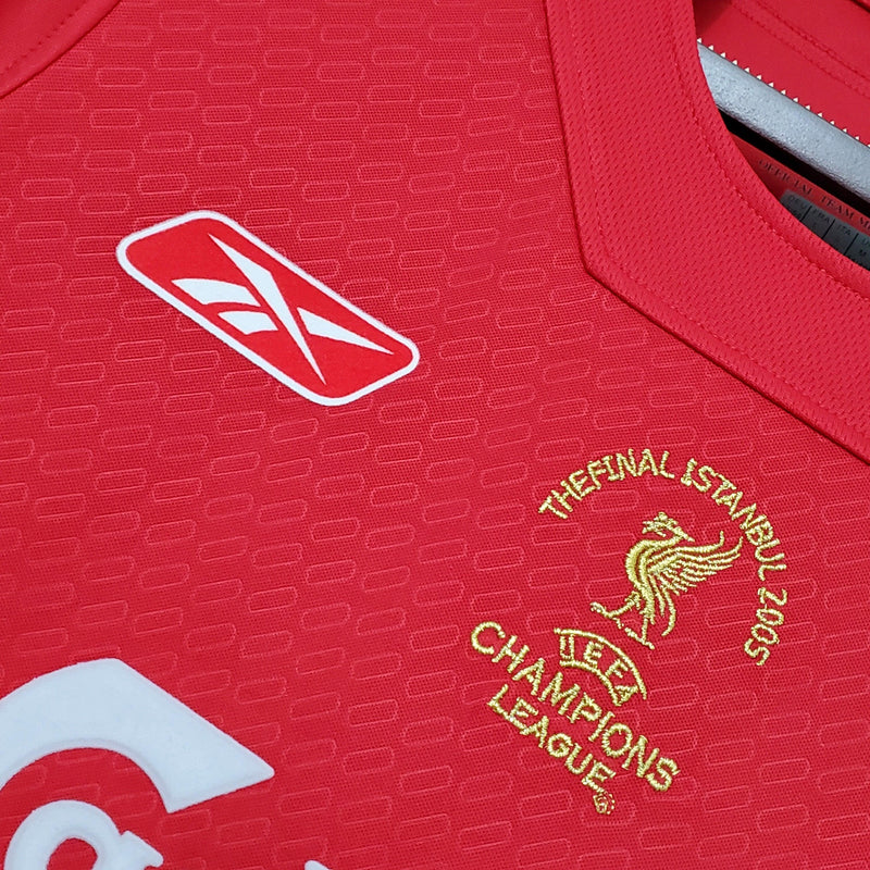 Camisa Liverpool Home 2005 - Champions League - Retrô Masculina - Vermelha