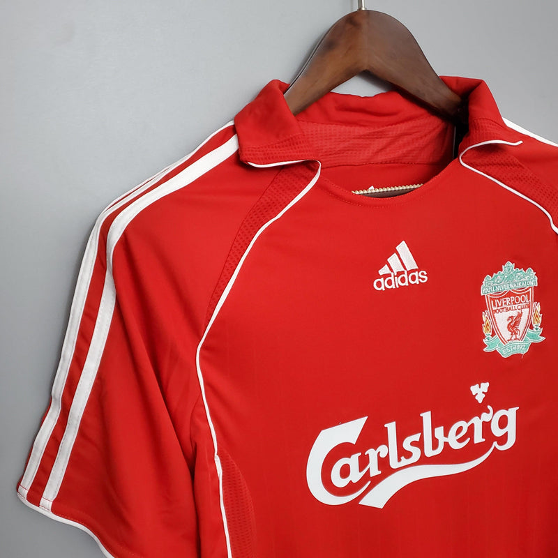 Camisa Liverpool Home 2006/07 - Adidas Retrô Masculina - Vermelha/Branca