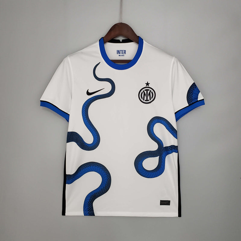 Camisa Inter de Milão Away 2021/22 - Nike Torcedor Masculina - Branca/Azul