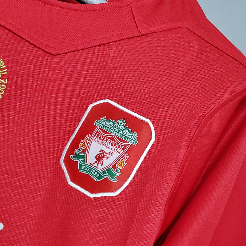 Camisa Liverpool Home 2005 - Champions League - Retrô Masculina - Vermelha
