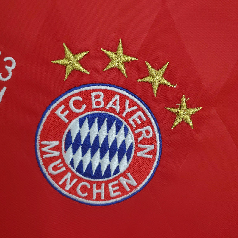 Camisa Bayern de Munique Home 2013/14 - Champions League - Adidas Retrô Masculina - Vermelha/Branca