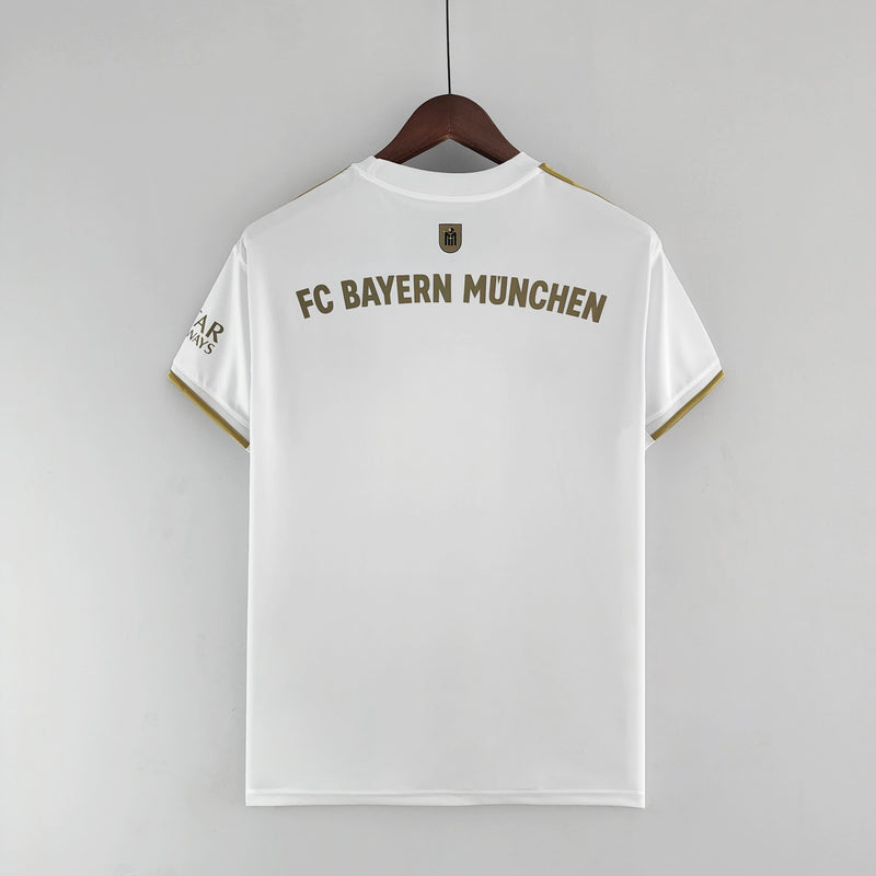Camisa Bayern de Munique Away 2022/23 - Adidas Torcedor Masculina - Branca/Dorada