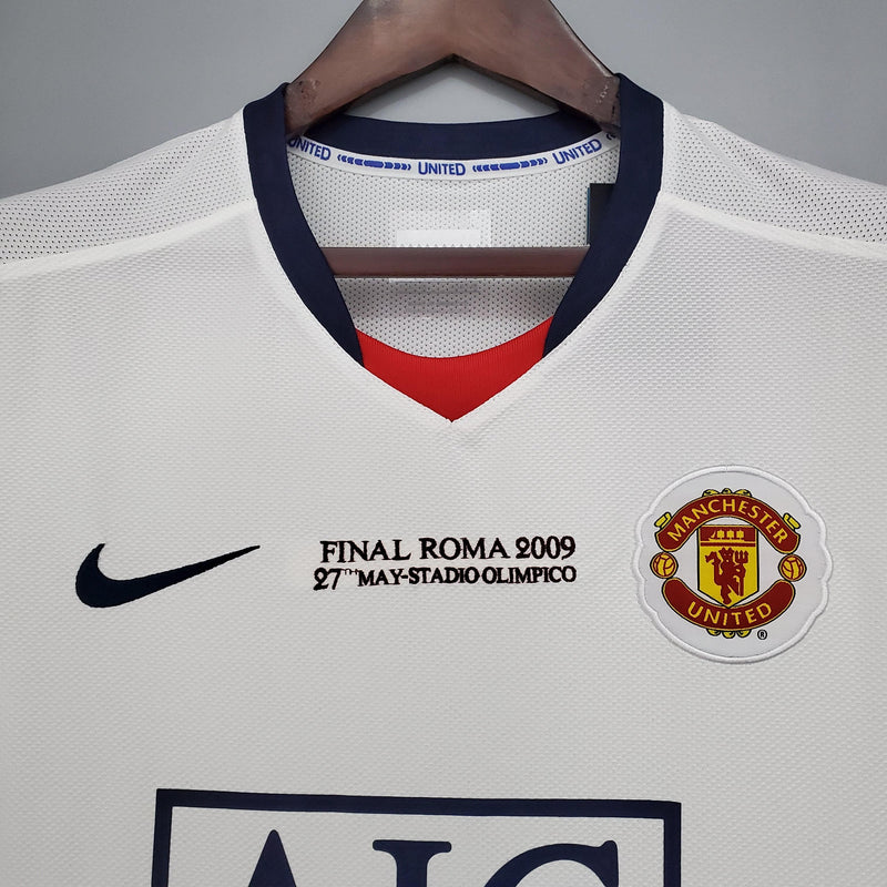 Camisa Manchester United Away 2008/09 - Champions League - Nike Retrô Masculina - Branca