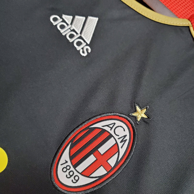 Camisa Milan III 2006/07 - Adidas Retrô Masculina - Preta/Vermelha