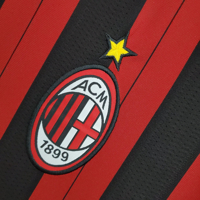 Camisa Milan Home 2013/14 - Adidas Retrô Masculina - Vermelha/Preta