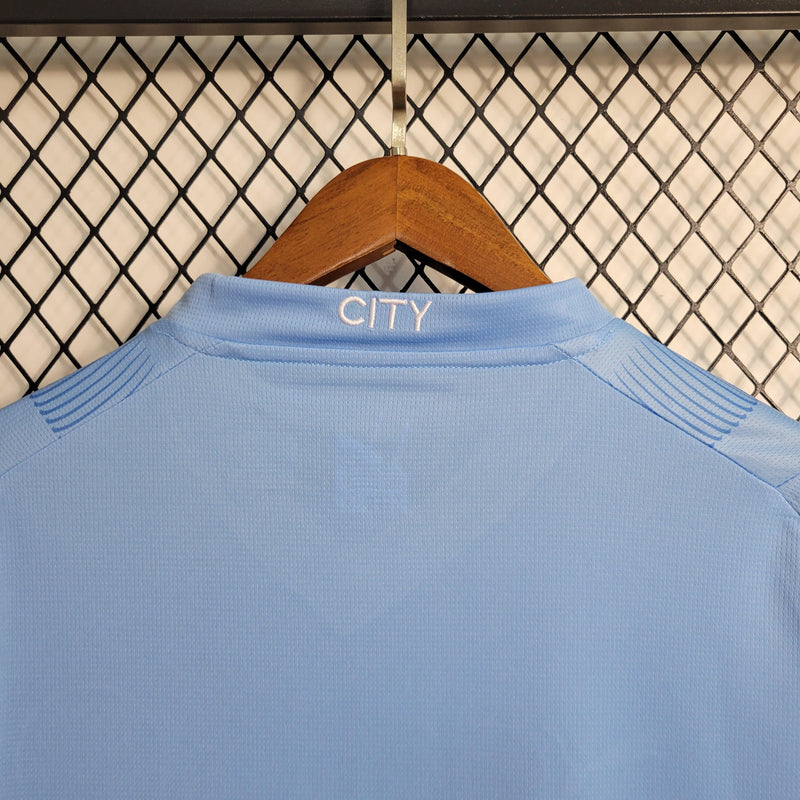 Camisa Manchester City Home 2023/24 - Puma Torcedor Masculina - Azul/Branca