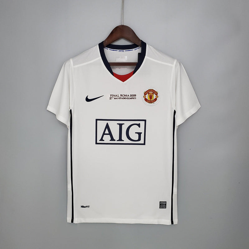Camisa Manchester United Away 2008/09 - Champions League - Nike Retrô Masculina - Branca