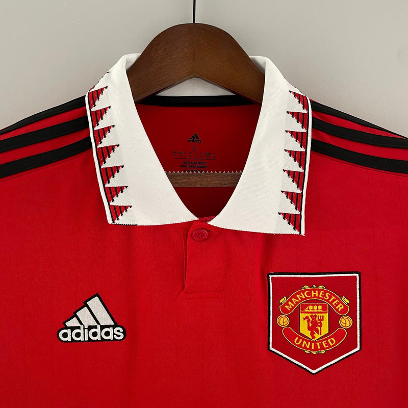 Camisa Manchester United Home 2022/23 - Adidas Torcedor Masculina - Vermelha/Branca