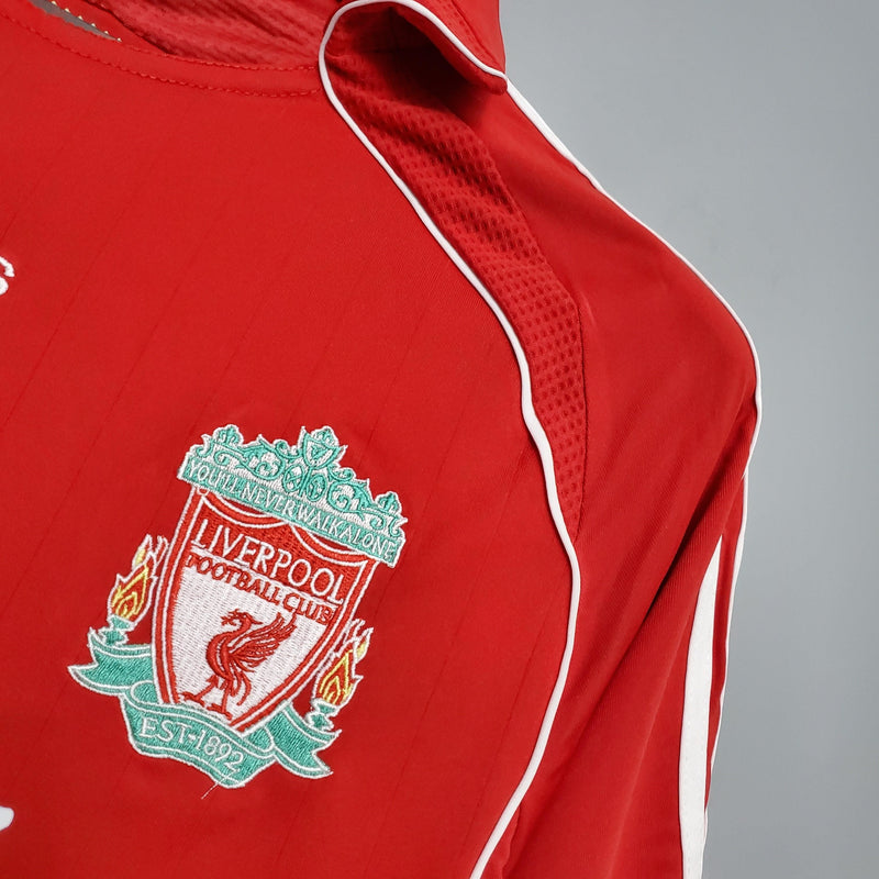Camisa Liverpool Home 2006/07 - Adidas Retrô Masculina - Vermelha/Branca
